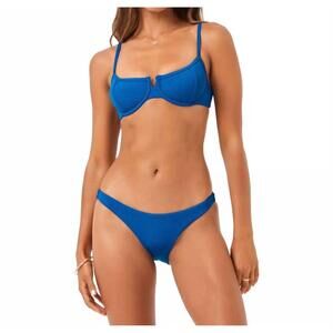 NEW L*SPACE ribbed camacho bikini bottom in abyss